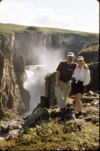 Photo: Gary and Jane Ferguson by the Hood River, above the Arctic Circle
